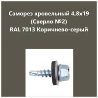 Саморез кровельный 4,8х19 (св.№2) RAL7013