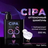 Нейтрализующий теплые оттенки шампунь CIPA от Hair Sekta