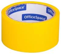 Клейкая лента упаковочная OfficeSpace, 48мм*40м, 45мкм, желтая, ШК (арт. 212003)