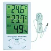 Метеостанции и термометры S-Line Термометр-гигрометр электронный с часами TA 308