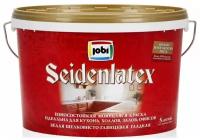 Краска для стен и потолков моющаяся белая JOBI Seidenlatex 5 л