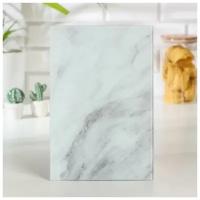 Доска разделочная стеклянная ТероПром 5046423 «Белый мрамор», 30×20 см