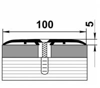 Порог для напольных покрытий одноуровневый, ширина 100мм, длина 0,9м, Русский профиль, Широкий стык 100мм 0,9 Токио