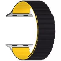 Силиконовый ремешок для Apple Watch 42/44/45 mm LYAMBDA ACRUX DSJ-30-44-BY Black/Yellow