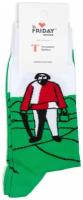 Носки St. Friday, размер 38-41, зеленый, белый, красный
