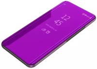 Чехол-книжка MyPads для Samsung Galaxy M11 SM-115F (2020) с дизайном Clear View Cover с полупрозрачной пластиковой крышкой с зеркальной поверхнос