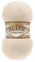 Пряжа Alize Angora Gold (Ангора Голд) - 1 моток 67 молочно-бежевый 20% шерсть, 80% акрил 550м/100г