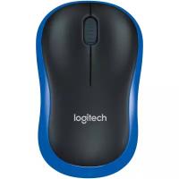 Мышь беспроводная Logitech M185 Blue синяя, оптическая, 1000dpi, 2.4GHz, USB-ресивер Logitech Unifying, (10) (028852)