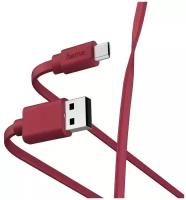 Кабель microUSB 1м HAMA 00187227 плоский красный