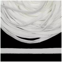 Шнур плоский полиэфир 10 мм турецкое плетение цв. белый уп.100 м
