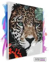 Картина по номерам на холсте Леопард в тропиках, 70 х 90 см