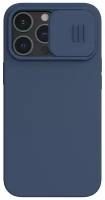 Чехол для смартфона iPhone 13 Pro Nillkin CamShield Silky Silicone Case midnight blue силиконовый с защитой камеры