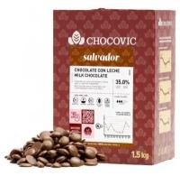 Chocovic – Шоколад молочный SALVADOR 35% какао 1,5кг в коробке