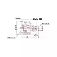 ШРУС внутренний ASVA DWIU556