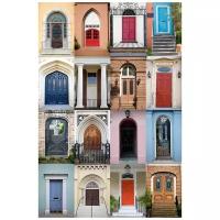 Постер на холсте Парадные двери разных домов (The front doors of different houses) 40см. x 60см