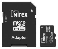 Карта памяти microSDHC с адаптером MIREX 32GB (class 10)