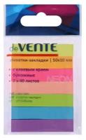 Закладки с клеевым краем (стикеры), бумажные 10 х 50 мм, 7 цветов х 40 листов, Attomex Neon
