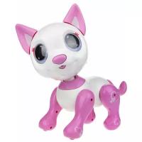 1 TOY Robo Pets Робо-котенок Т18760, белый/розовый