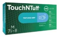 Перчатки нитриловые повышенной плотности Ansell TouchNTuff 92-670, цвет: голубой, неопудренные, 12 грамм нитрила - пара