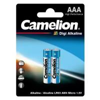 Элемент питания LR03(ААА) DIGI Alkaline BL-2 (LR03-BP2DG, батарейка,1.5В) Camelion