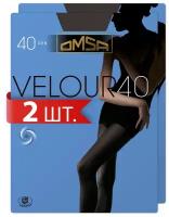 Колготки Omsa Velour, 40 den, 2 шт., размер 4/L/4-L, серый