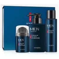 Venzen MEN Refreshing, Набор с 3-х ступенчатой системой ухода мужской, 3 предмета