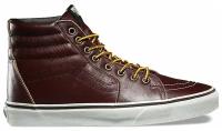 Кожаные кеды Vans SK8-HI GROUNDBRKRS VA38GEOE5 бордовые (40)