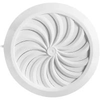 Решётка вентиляционная с фланцем, D100/150 мм, 180 мм, цвет белый