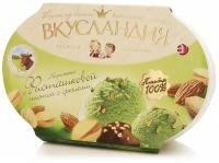 Мороженое Вкусландия пломбир фисташковое с миндалем, 450 г