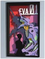 3д картина аниме Евангелион (Evangelion, EVA-01, Синдзи) - 9 12с