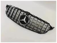 Решетка радиатора Mercedes-Benz C-Class W205 GT рестайлинг хром под камеру