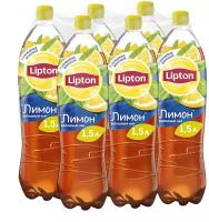 Чай Lipton черный Лимон, 1.5 л, 6 шт