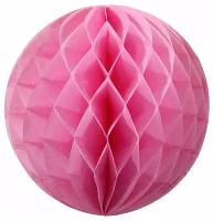 Бумажный шар 20 см светло-розовый