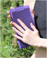 Аппликатор Кузнецова с металлическими иглами ивлар терра, размер 240х120 мм, цвет фиолетовый, шаг игл 6.5 мм