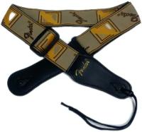 Гитарный ремень Fender, Monogrammed Strap, white/brown/yellow