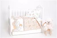 Комплект детского постельного белья в кроватку Мой Ангелочек дизайн Медвежата, наволочка 40х60, поплин