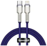 Кабель Cafule Series Metal Data USB Type C - Lightning Cable Power Delivery 20 W 1 метр фиолетовый