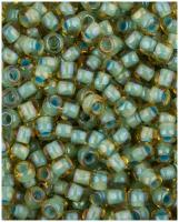 Японский бисер Toho, размер 11/0, цвет: Окрашенный изнутри радужный светлый топаз/морская пена (952), 10 грамм