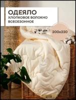 Одеяло из хлопкового волокна перкаль Соната всесезонное евро, 200х220