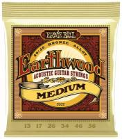 ERNIE BALL 3002 Earthwood 80/20 Bronze Medium 3 Pack 13-56 - Струны для акустической гитары