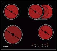 Встраиваемая варочная панель электрическая Hyundai HHE 6680 BG не индукционная