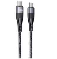 Кабель USB-C HOCO U99 Vortex, Type-C - Type-C, 5A, 1 м, черный, с магнитным выходом