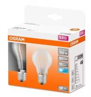 Лампочка светодиодная OSRAM Экопак Груша A E27 10Вт 220В 1521Лм 4000К Дневной белый Филаментная, (2шт/уп), упаковка 1шт