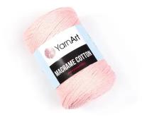 Пряжа шнур для вязания Macrame Cotton YarnArt(Макраме Коттон), 250гр/225м, цвет 767 розовый, 80%хлопок,20%полиэстер, 1 бобина