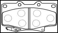 Дисковые тормозные колодки передние CTR CKT-5(GK1019) (4 шт.)