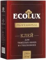 Клей обойный, клей для обоев Ecolux Professional тяжелые обои, стеклообои, 250 г