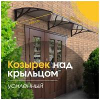 Козырек над крыльцом Plasberg 2 секции/Навес над входом/Козырек над крыльцом из поликарбоната/Козырек для крыльца