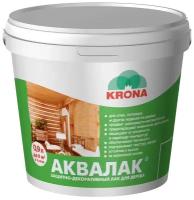 Акриловая пропитка-антисептик защитно-декоративная для древесины Аквалак KRONA, калужница весенняя, 0,9 л