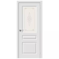 Дверь Браво, Dveri Bravo, Скинни-15 П-23 (Белый), дверь межкомнатная