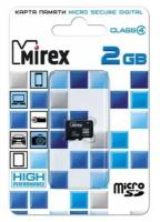 Карта памяти микро SD 2 Гб - Mirex - без адаптера
